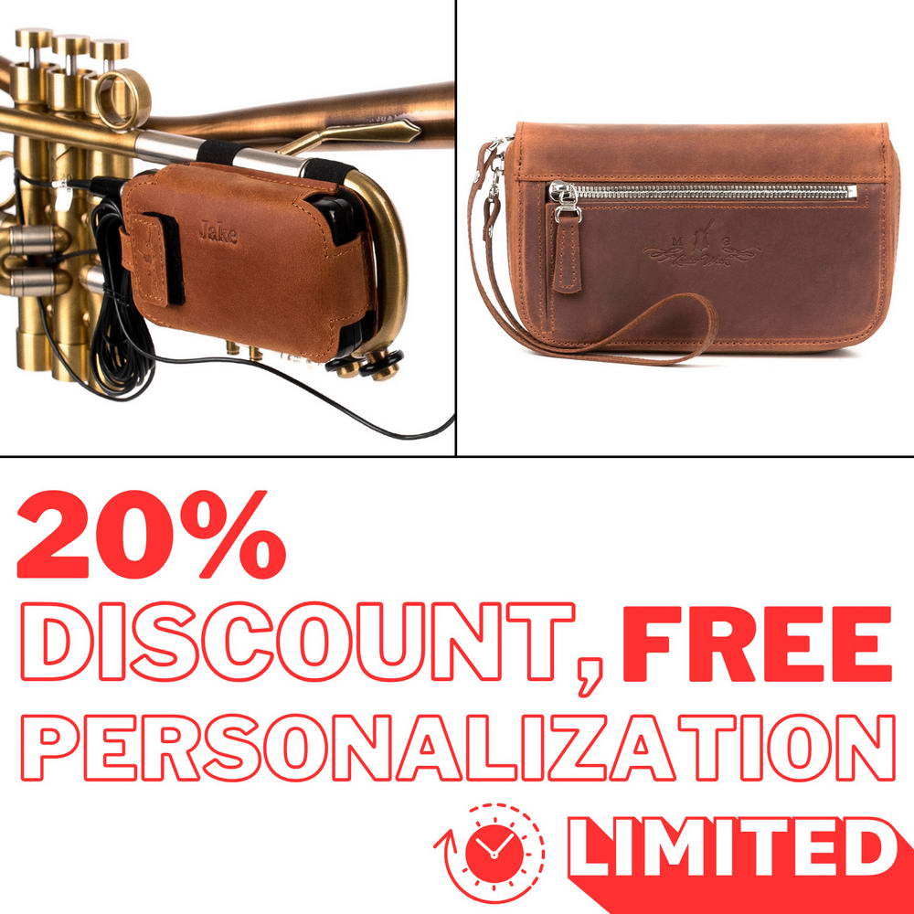 2-in-1 Trumpet Set: Microphone Holder & Mouthpiece Pouch (4 or 7)