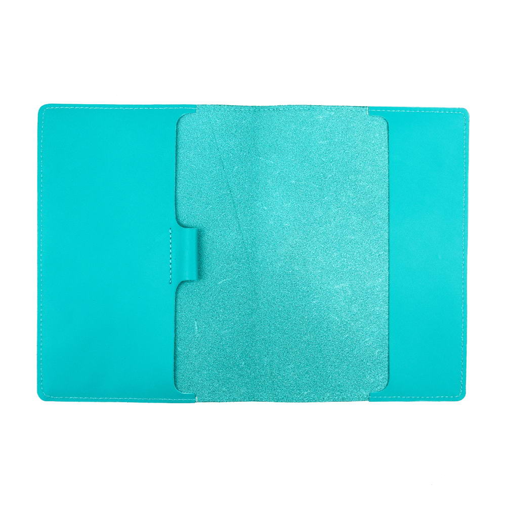 A5 Tiffany Leather Notebook Empty Cover Spread