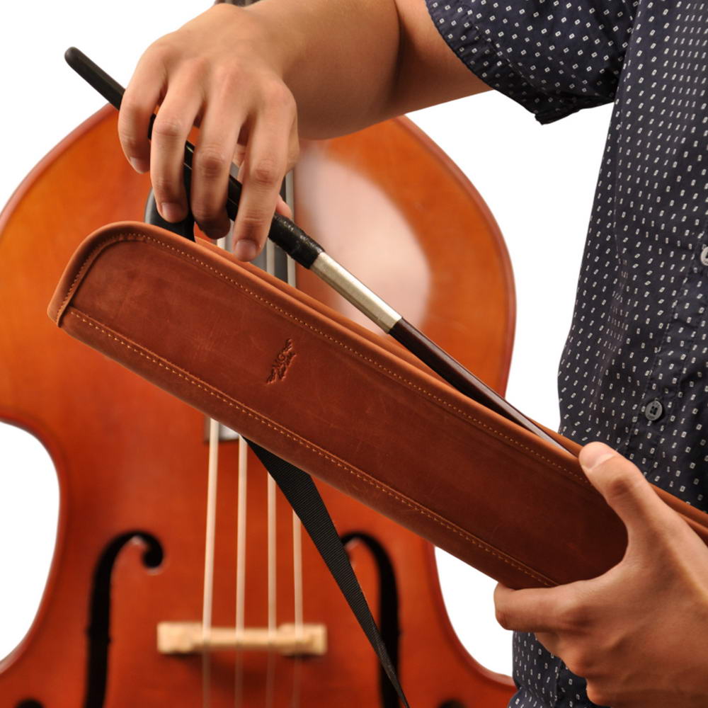 Bass Bow Case - Single | Crazy Horse Leather