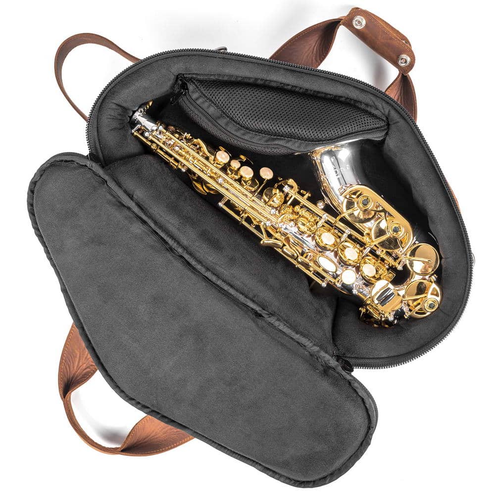 2-in-1 Curved Soprano Sax Set: Gig Bag & Neck Strap
