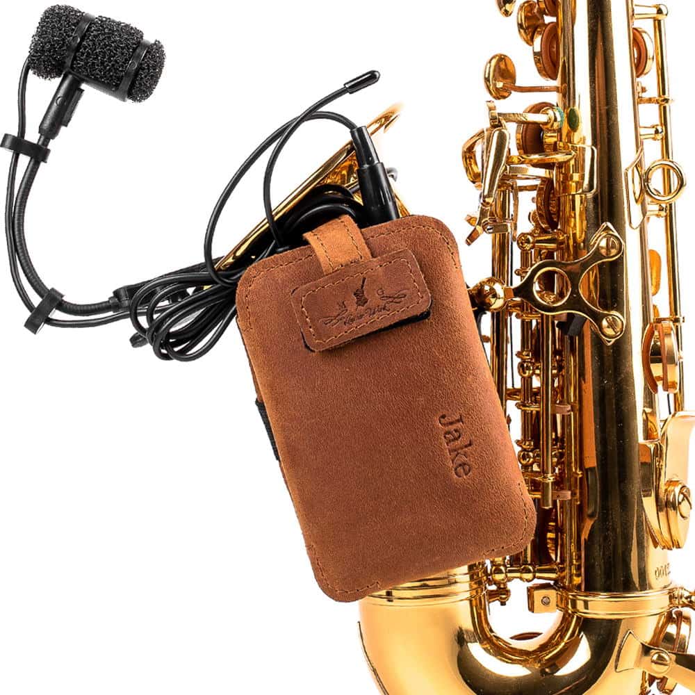 Saxophone Wireless Transmitter Pouch – Soprano, Alto, Tenor, Baritone | Crazy Horse Leather