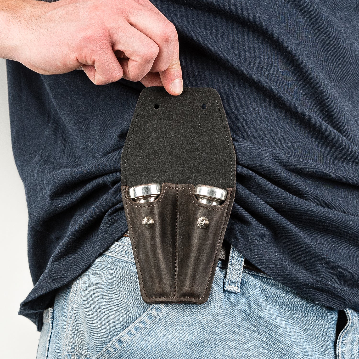 Double Trumpet Mouthpiece Pouch | Crazy Horse Leather