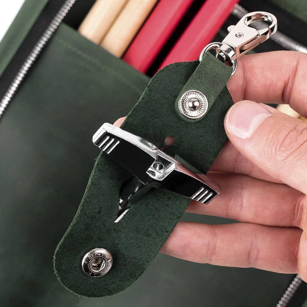 Compact Drumstick Bag | Drum Key Holder - Crazy Horse Leather