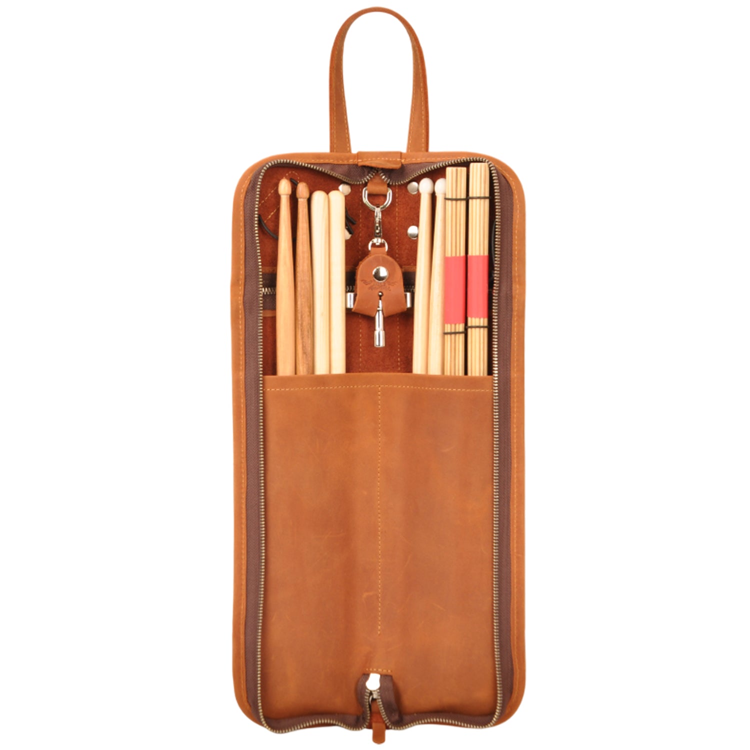 Compact Drumstick Bag | Drum Key Holder - Crazy Horse Leather