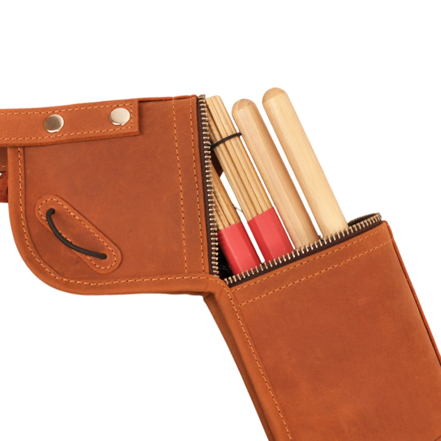 Compact Drumstick Bag | Drum Key Holder - Crazy Horse Leather
