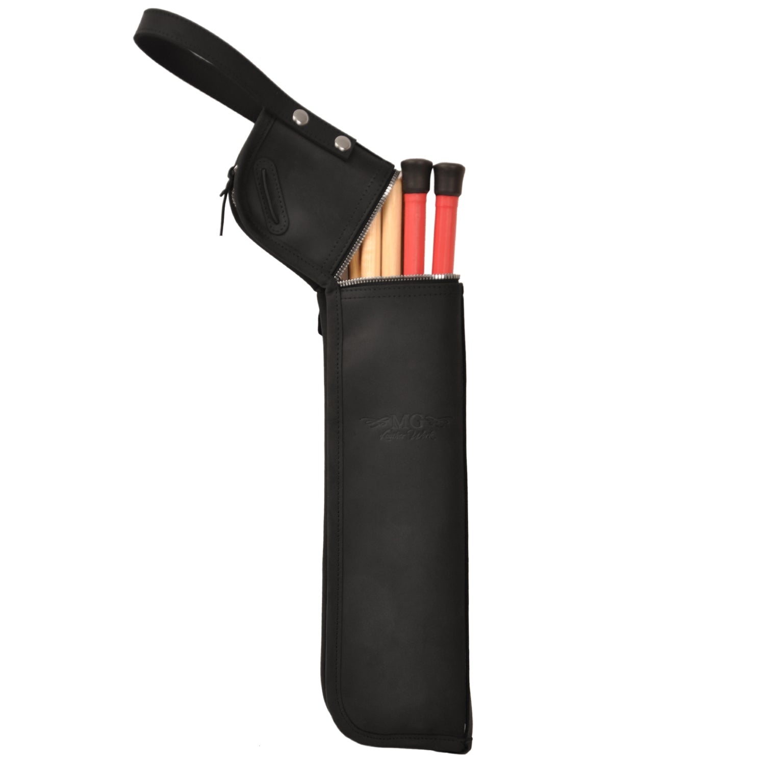 Compact Drumstick Bag | Drum Key Holder - Crazy Horse Leather
