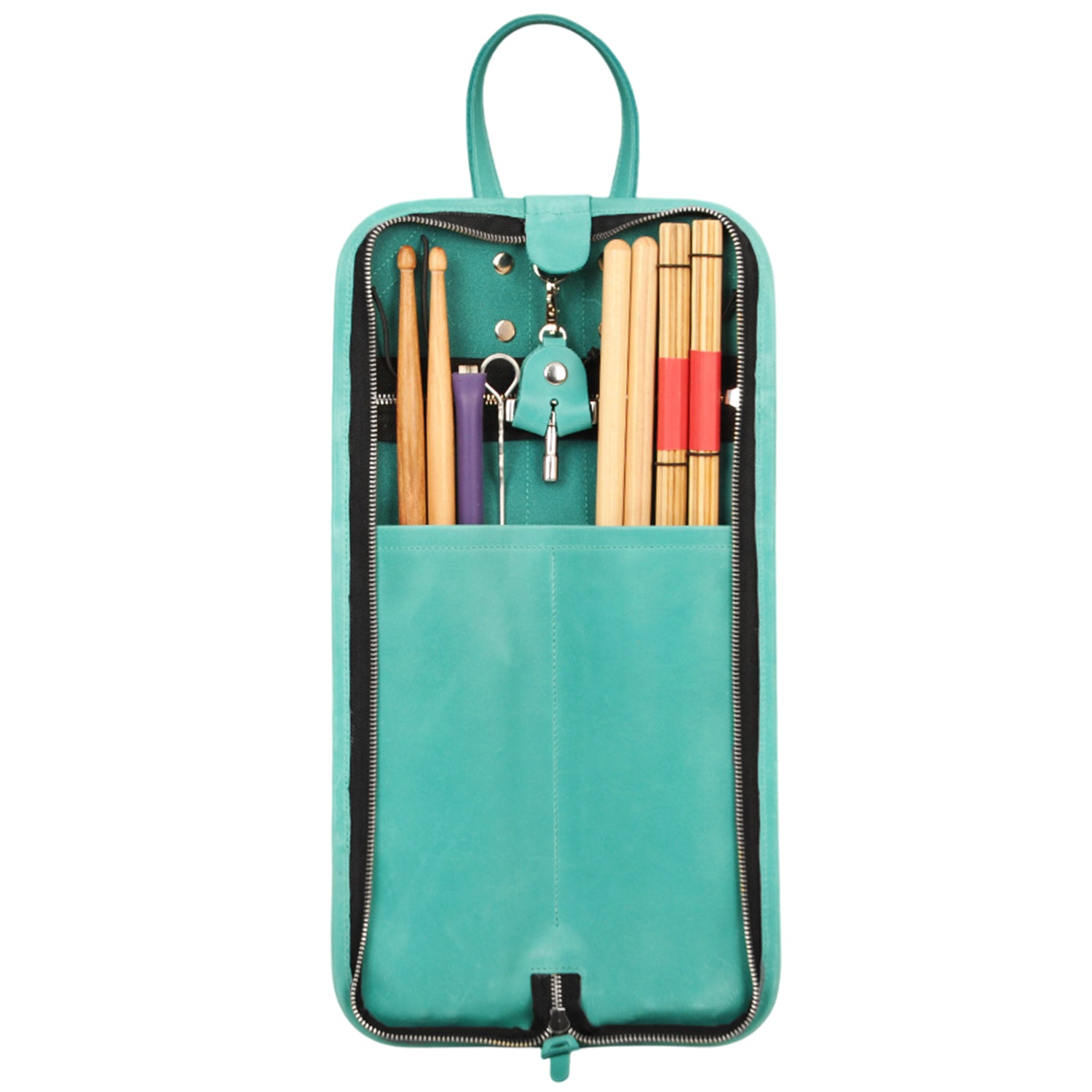 Compact Drumstick Bag | Drum Key Holder - Crazy Horse Leather