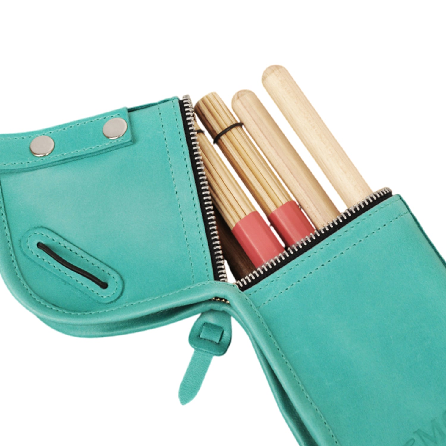 Compact Drumstick Bag | Drum Key Holder - Crazy Horse Leather