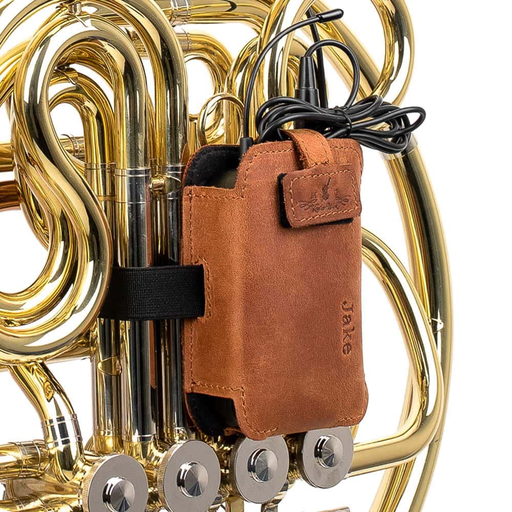French Horn Wireless Transmitter Holder | Crazy Horse Leather