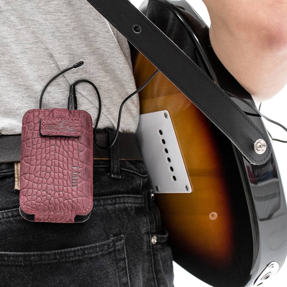 Guitar Wireless Transmitter Holder | Reptile Leather
