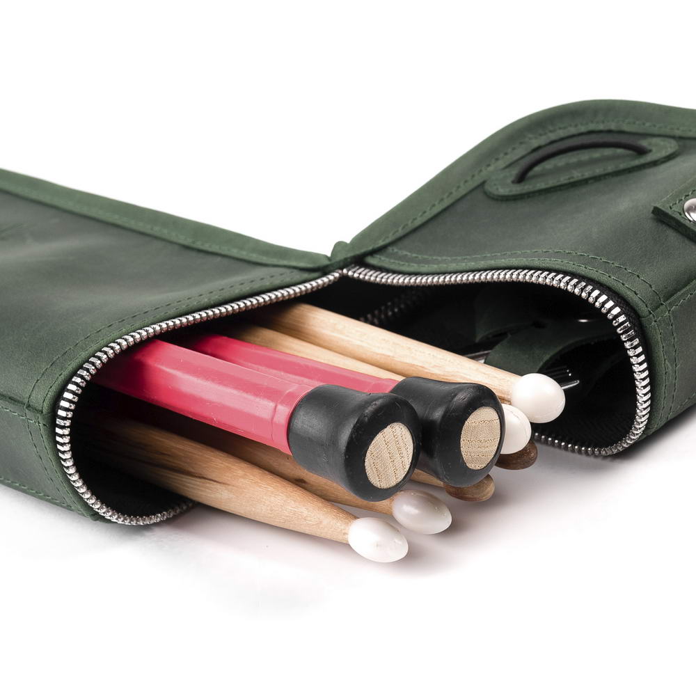 Compact Drumstick Bag | Drum Key Holder - Crazy Horse Leather