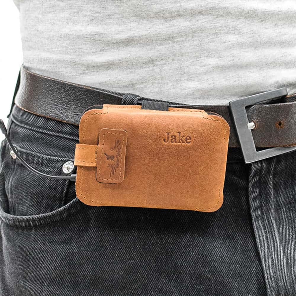 Wireless Bodypack Transmitter Pouch | Crazy Horse Leather