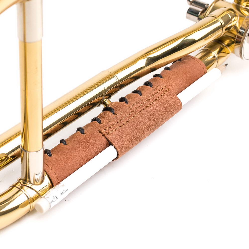 3-in-1 Trombone Set: Hand & Neck Guard + Leather Plunger Mute and Double Mouthpiece Pouch