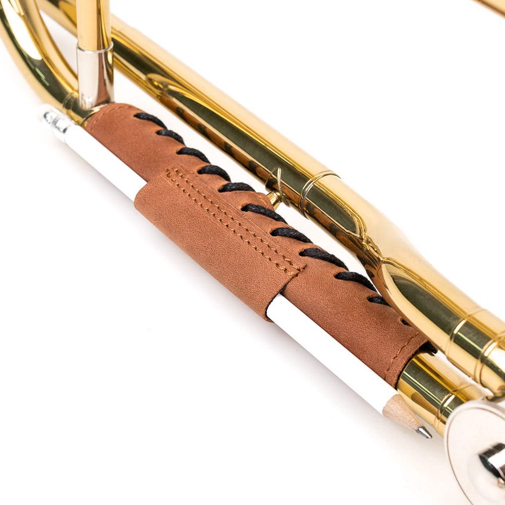 3-in-1 Trombone Set: Hand & Neck Guard + Leather Plunger Mute and Double Mouthpiece Pouch