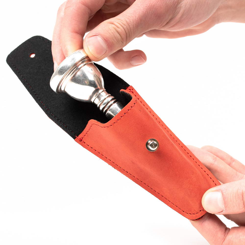 Single Trombone/Euphonium Mouthpiece Pouch | Crazy Horse Leather