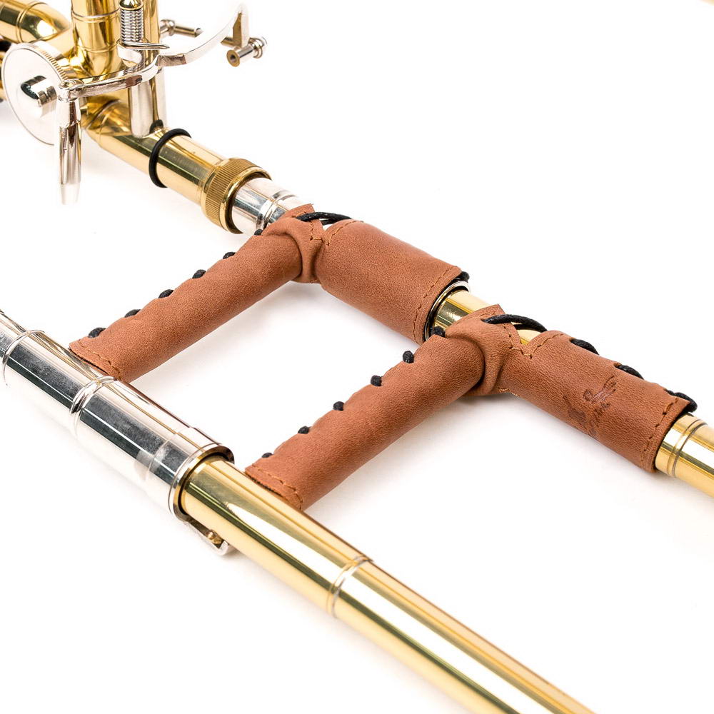 3-in-1 Trombone Set: Hand & Neck Guard + Leather Plunger Mute and Double Mouthpiece Pouch