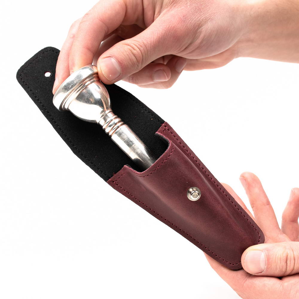 Single Trombone/Euphonium Mouthpiece Pouch | Crazy Horse Leather