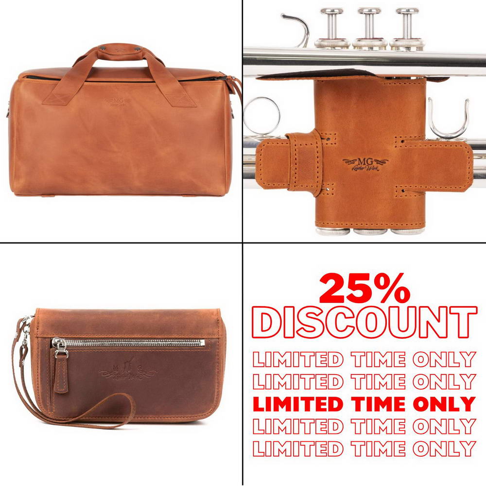 3-in-1 Trumpet Set: Double/Triple Gig Bag, Valve Guard XL & Mouthpiece Pouch