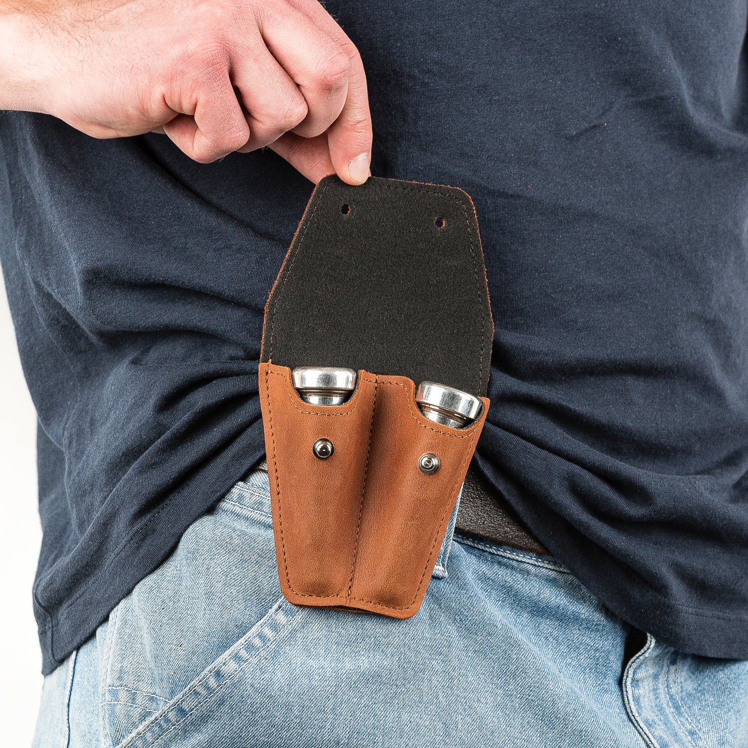 Double Trumpet Mouthpiece Pouch | Crazy Horse Leather