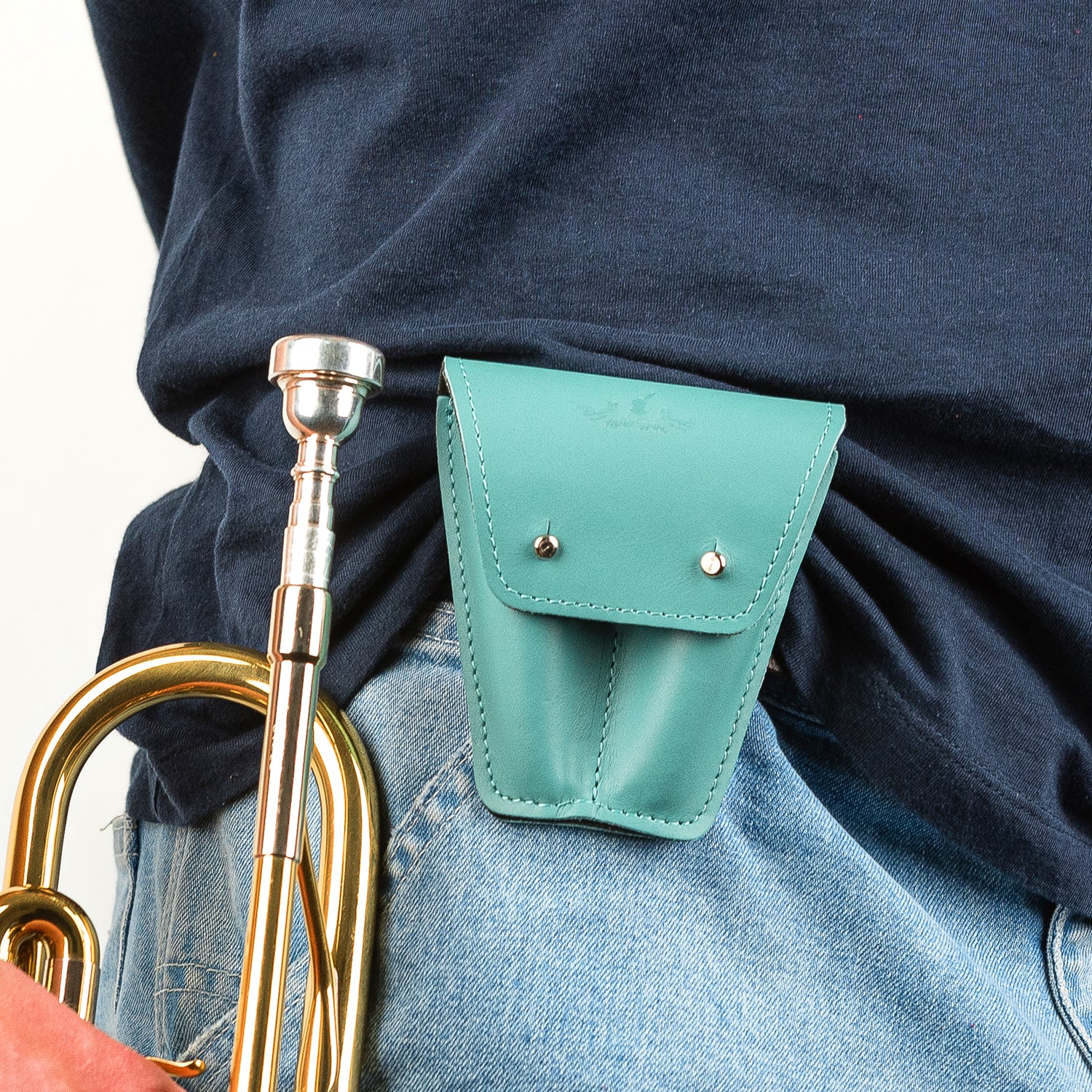 Double Trumpet Mouthpiece Pouch | Crazy Horse Leather