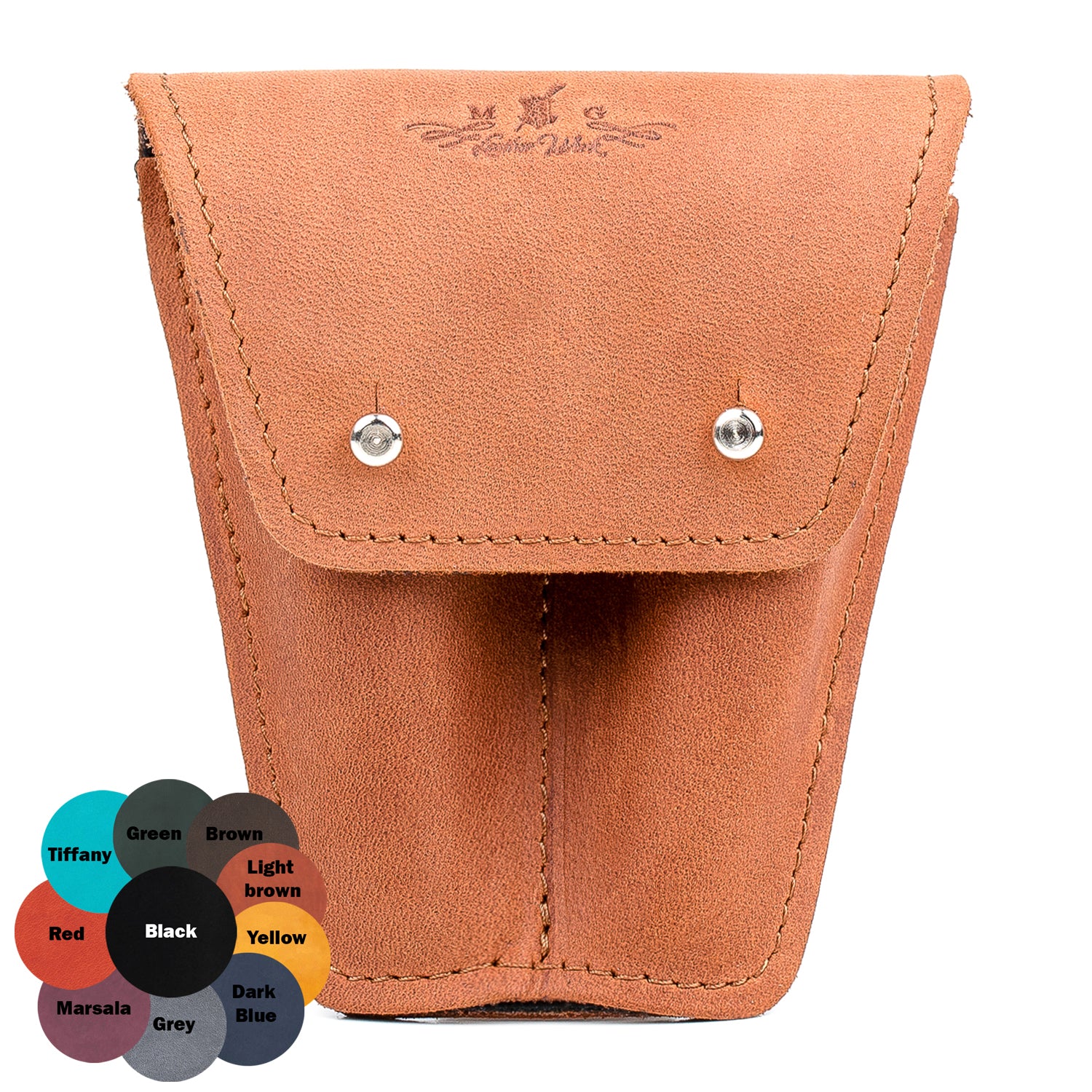 Double Trumpet Mouthpiece Pouch | Crazy Horse Leather