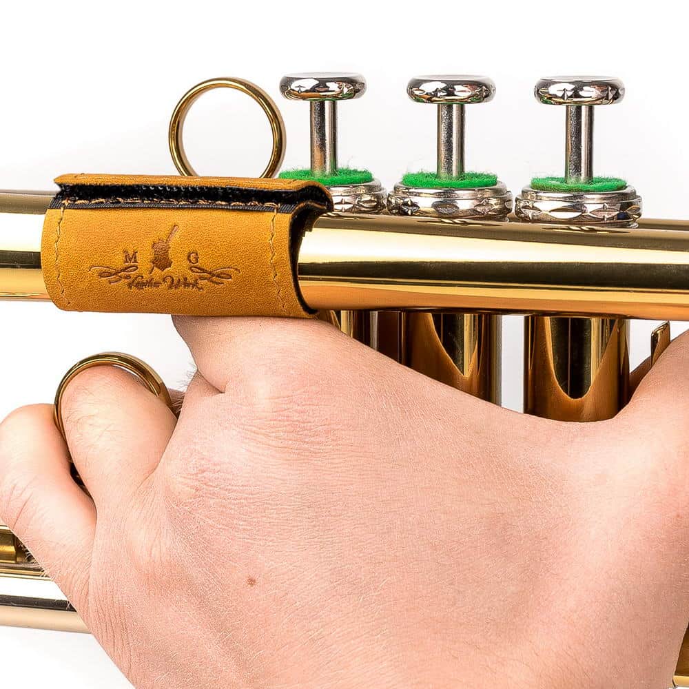 Trumpet Finger Saver | Crazy Horse Leather