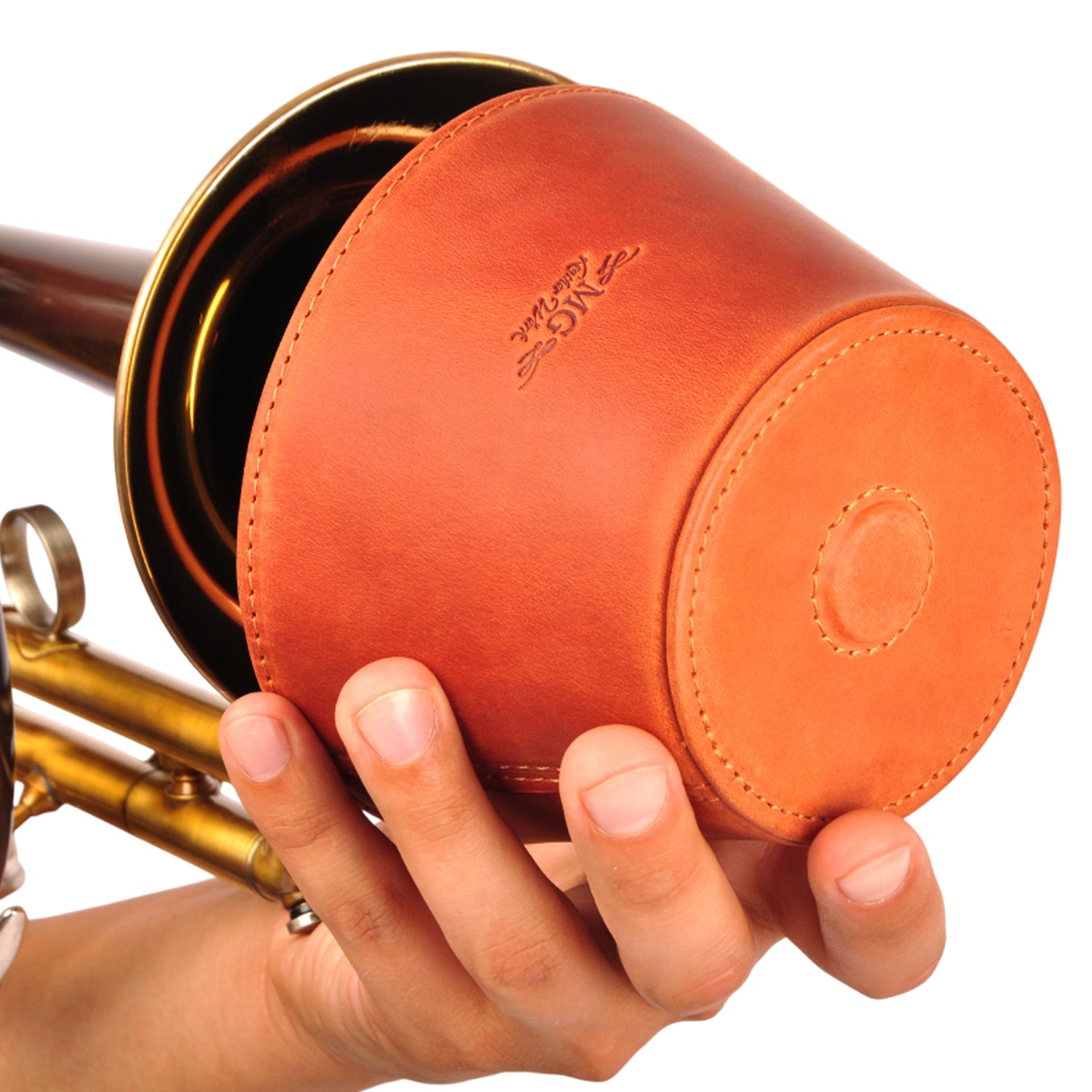Trumpet Magnetic Plunger Mute | Crazy Horse Leather