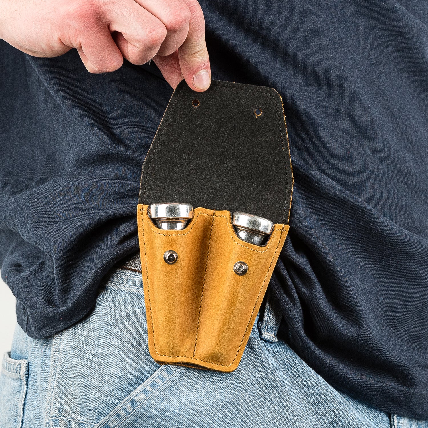 Double Trumpet Mouthpiece Pouch | Crazy Horse Leather