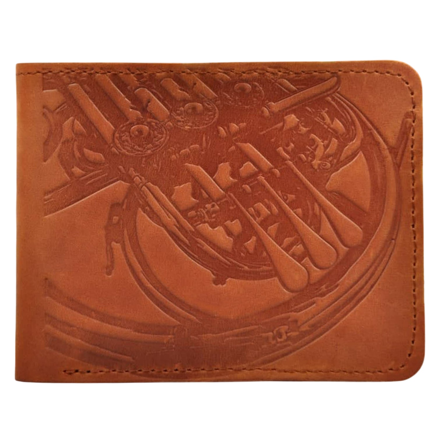 Wallet with French Horn Print | Genuine Leather
