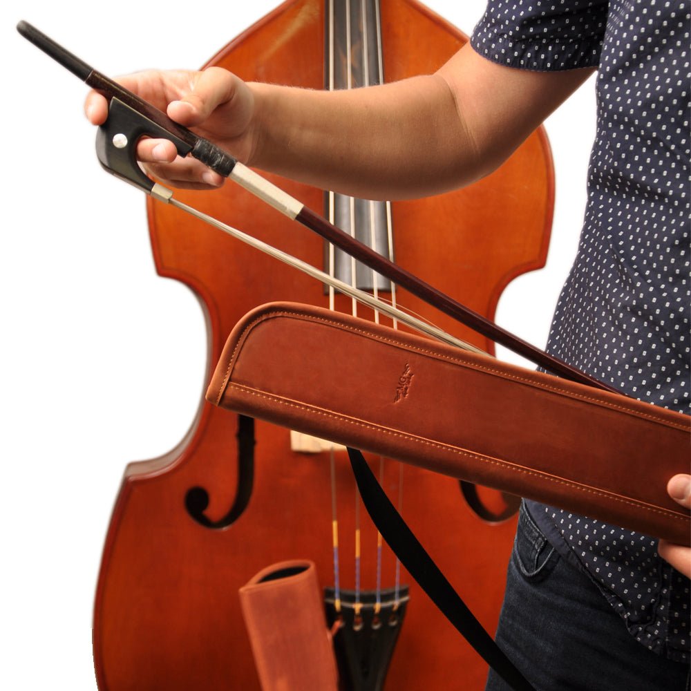 Bass Bow Case Crazy Horse Leather