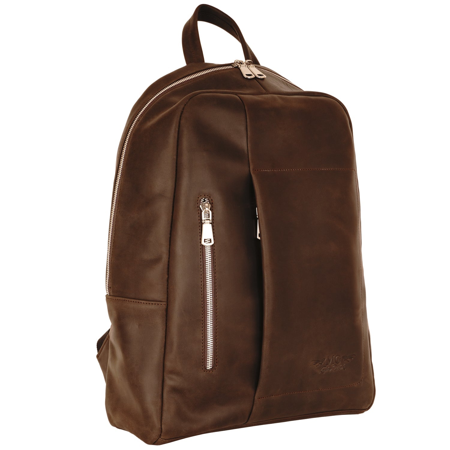 City Backpack With Padded Shoulder Straps Crazy Horse Leather