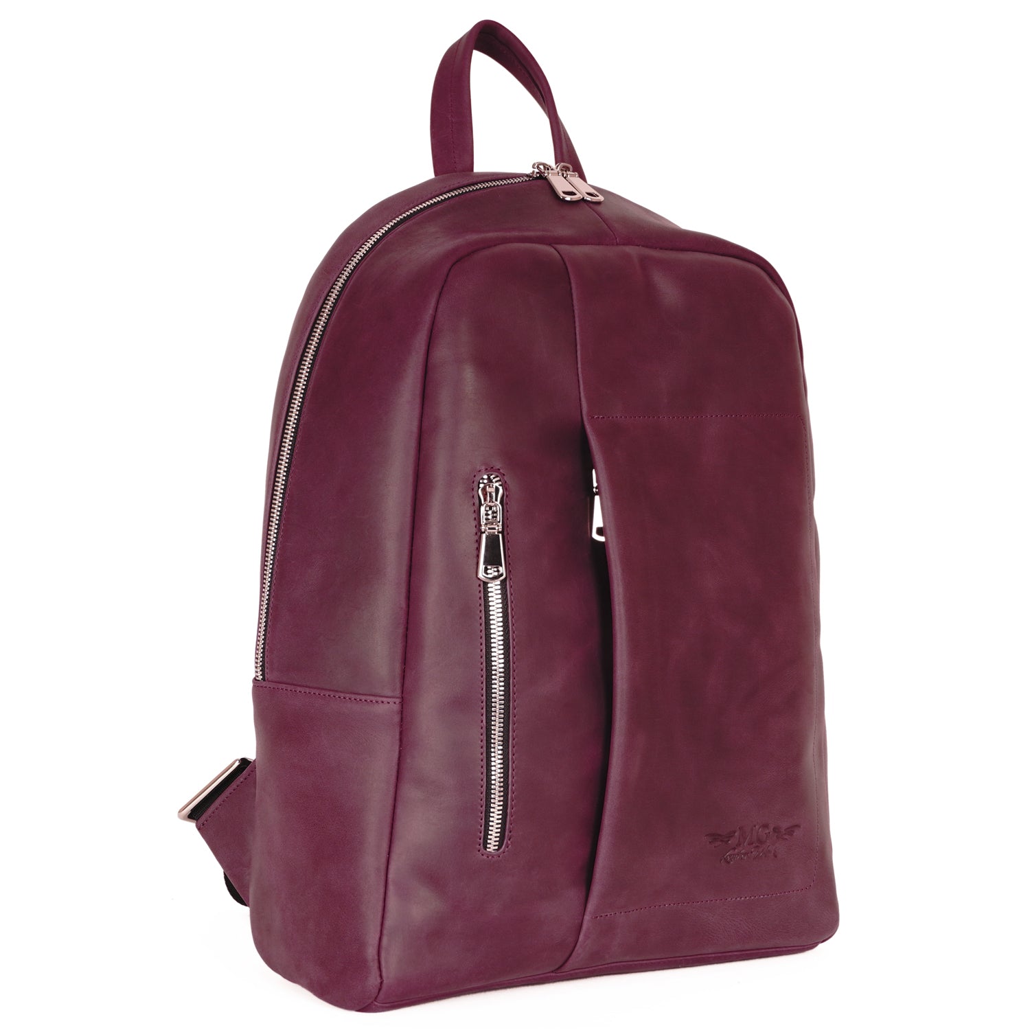 City Backpack With Padded Shoulder Straps Crazy Horse Leather
