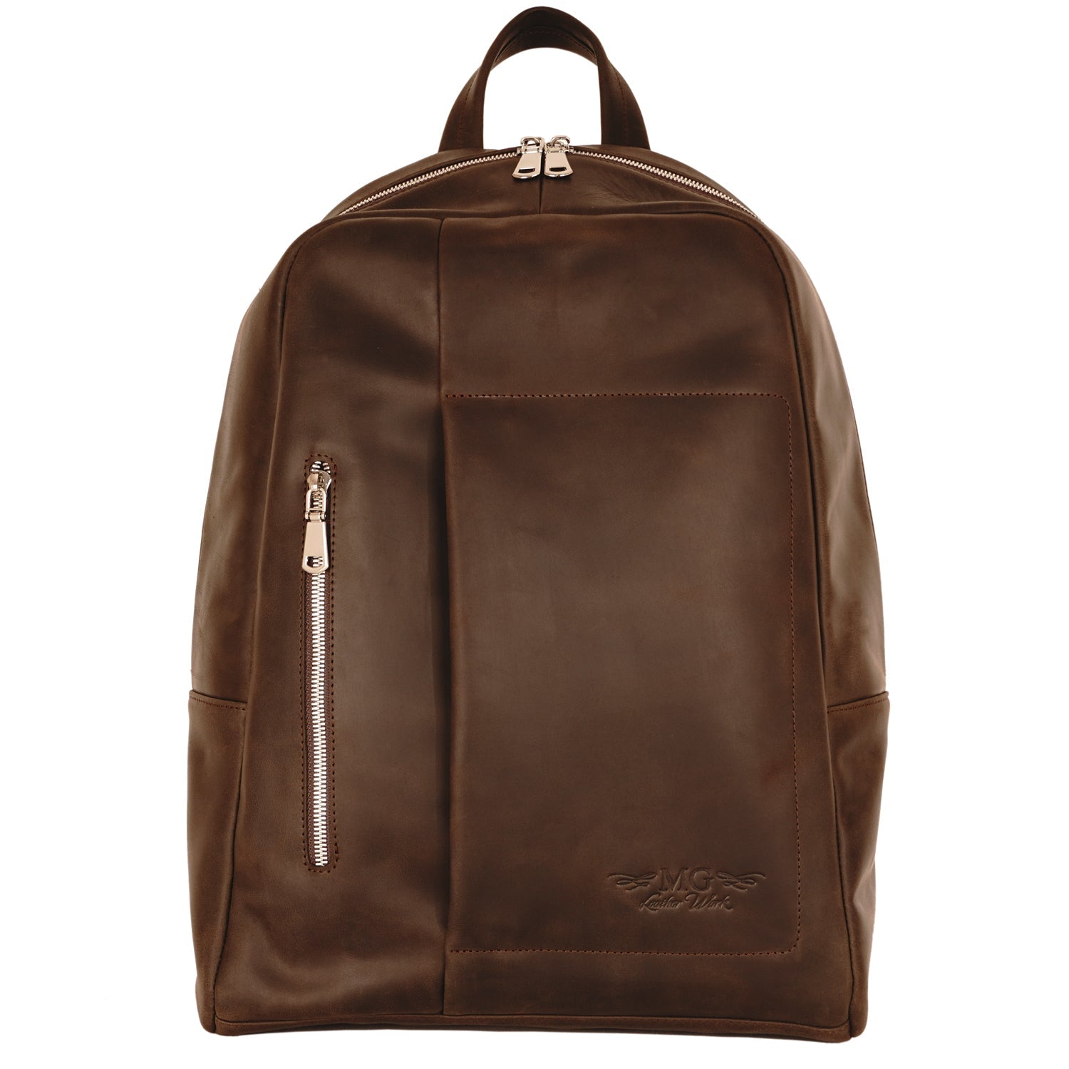 City Backpack With Padded Shoulder Straps Crazy Horse Leather