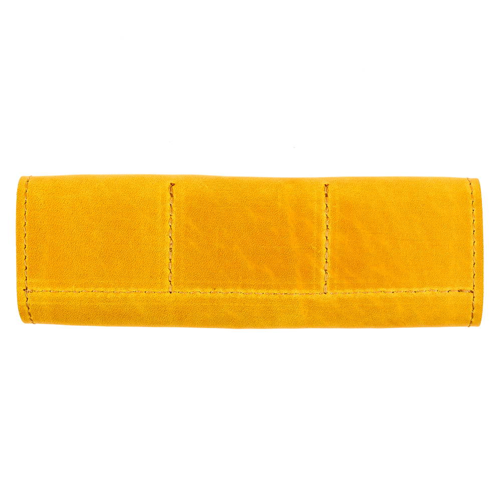 Custom yellow pick holder back view