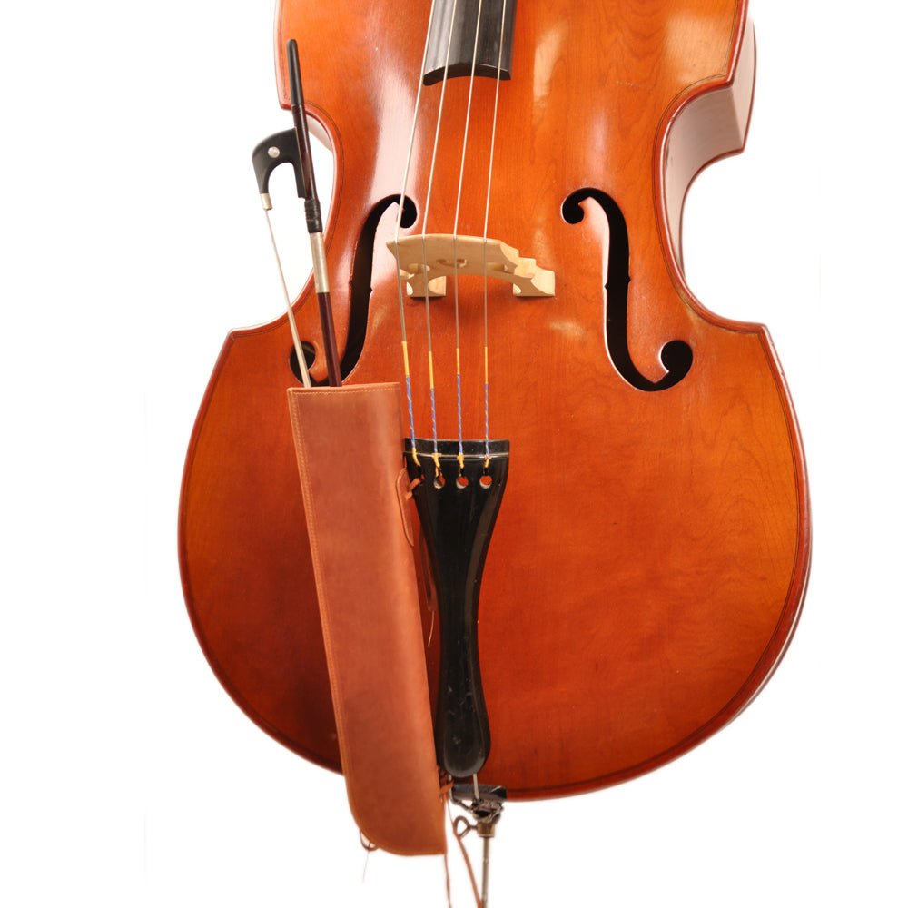Double Bass Bow Quiver and Bass Bow Case Crazy Horse Leather