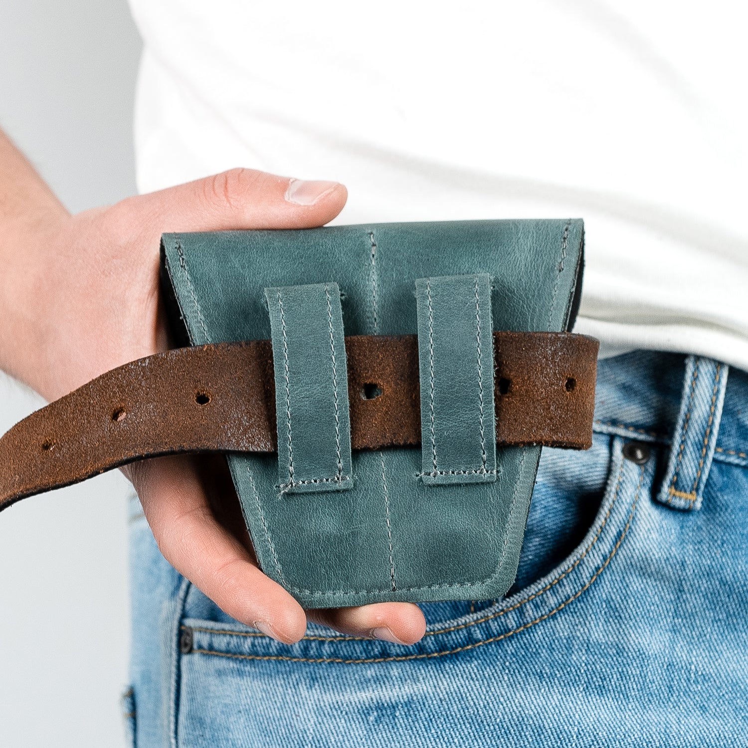 Double Trombone/Euphonium Mouthpiece Pouch | Crazy Horse Leather