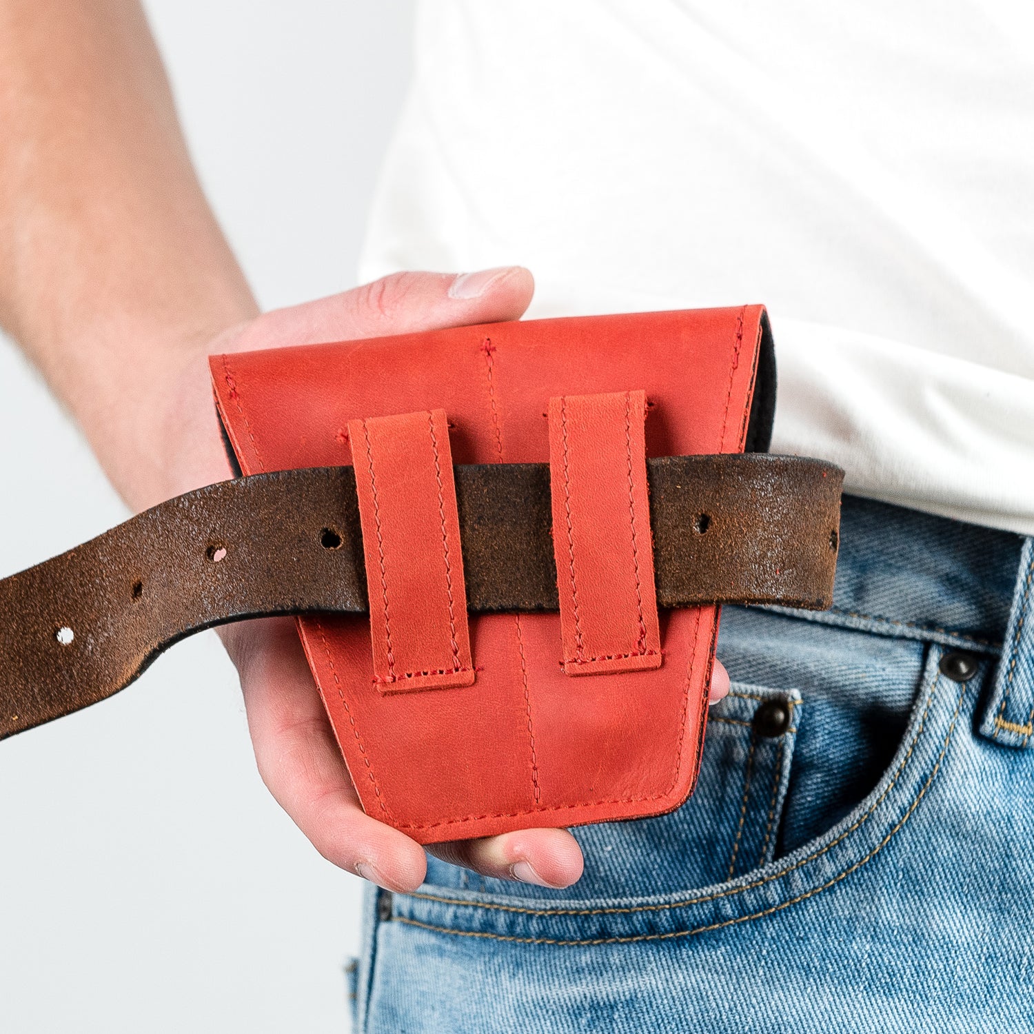 Double Trombone/Euphonium Mouthpiece Pouch | Crazy Horse Leather