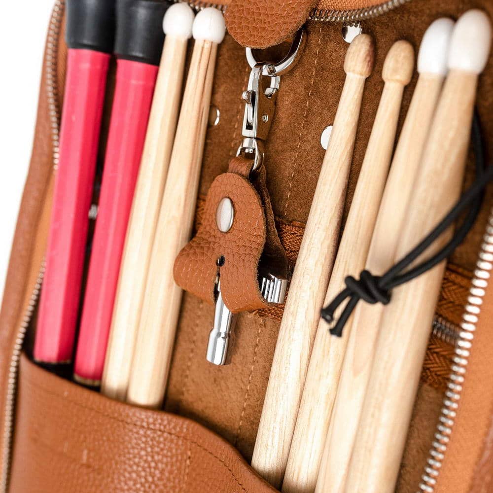 Drumstick Compact Bag with Drum Key Holder Flotar Leather