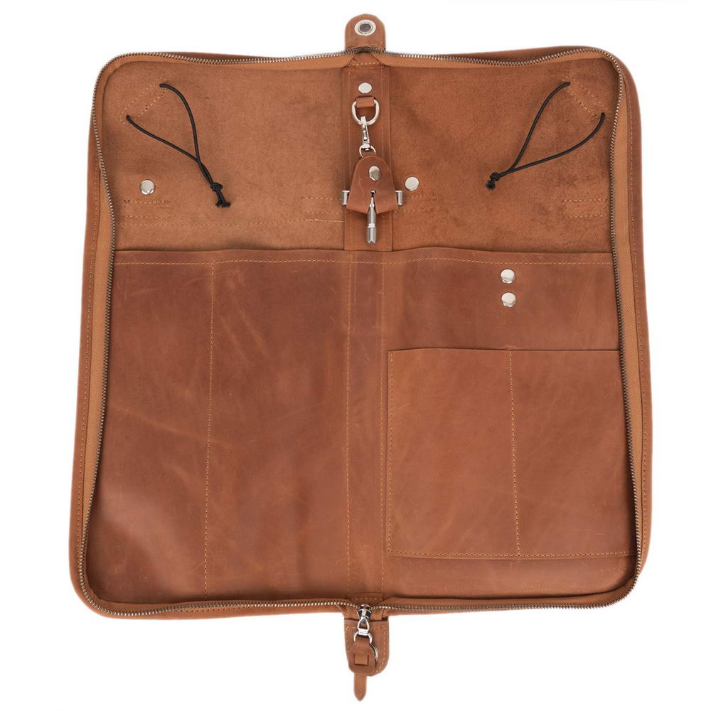 Drumstick Large Bag with Drum Key Holder Crazy Horse Leather