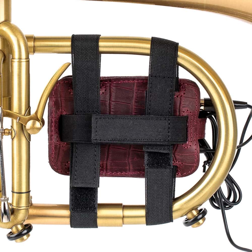 Flugelhorn Wireless Microphone Transmitter Holder | Reptile Leather