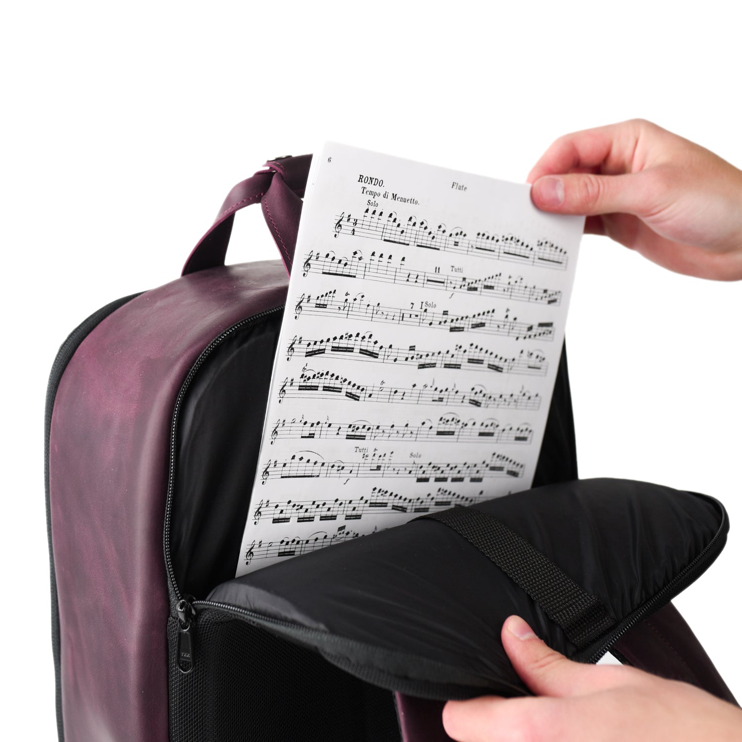 Flute Backpack Crazy Horse Leather