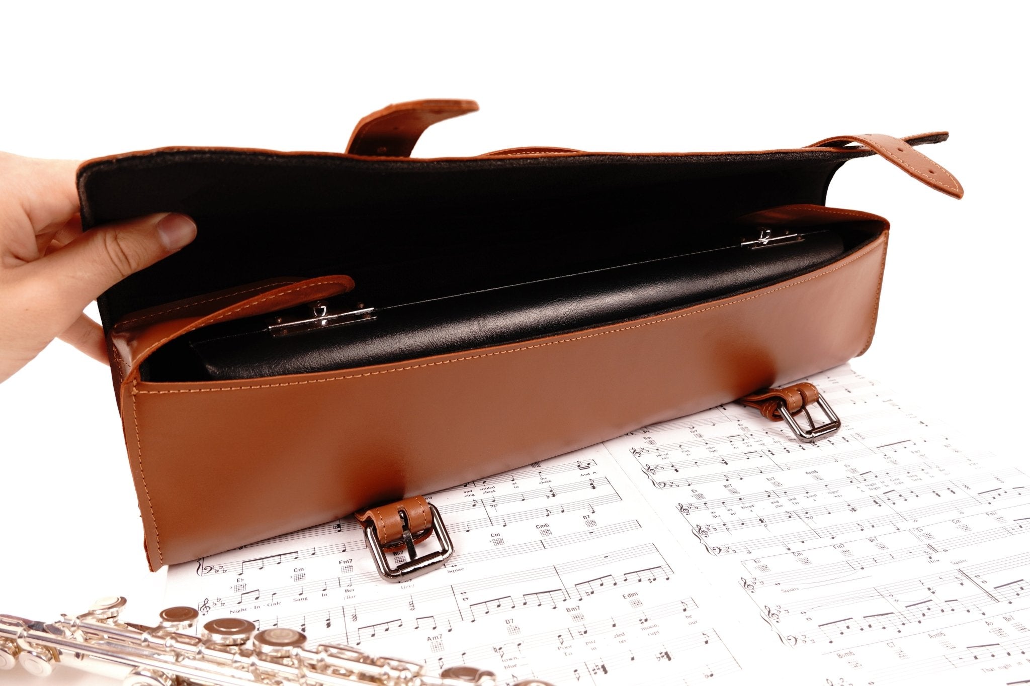 Flute Bag Classic Style Detroit Leather