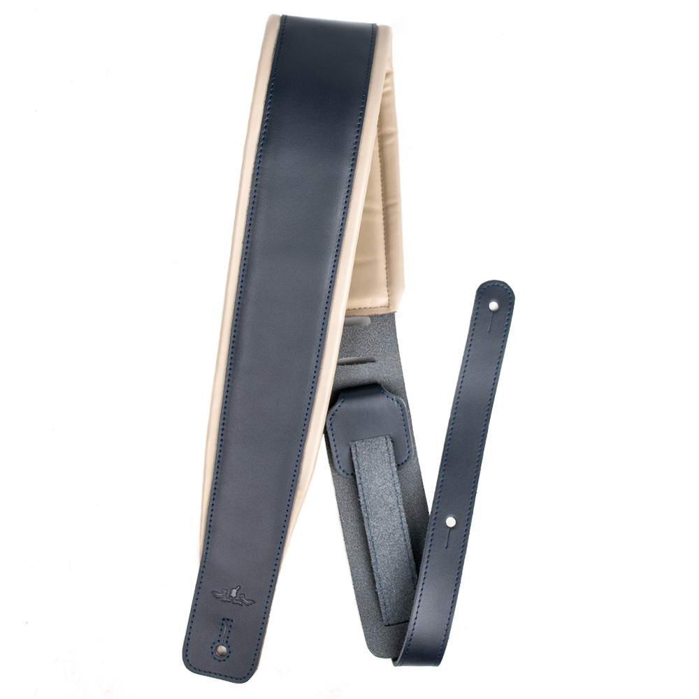 Padded Two-tone Guitar Strap | Genuine Leather