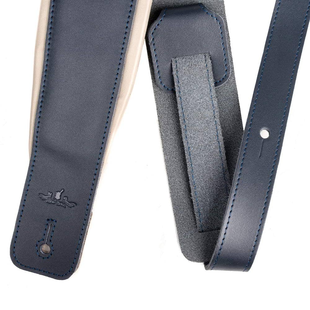 Padded Two-tone Guitar Strap | Genuine Leather