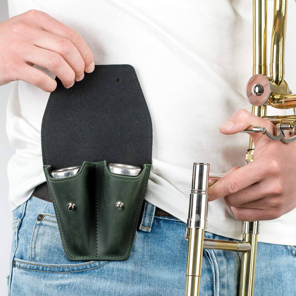 Double Trombone/Euphonium Mouthpiece Pouch | Crazy Horse Leather