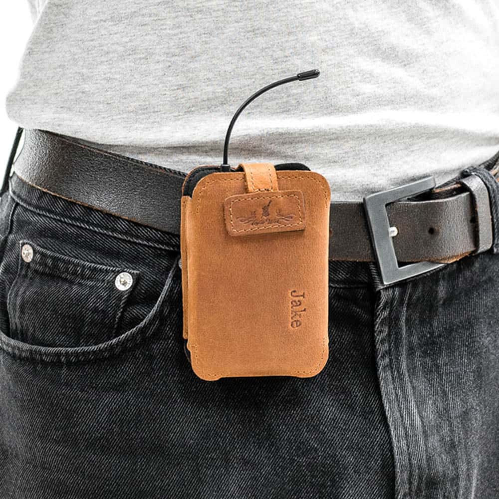 Wireless Bodypack Transmitter Pouch | Crazy Horse Leather