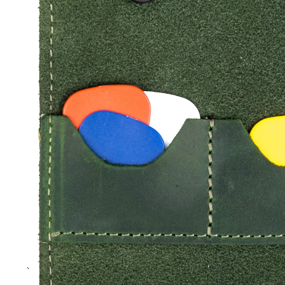 Guitar Pick Holder | 6 Slots | Crazy Horse Leather