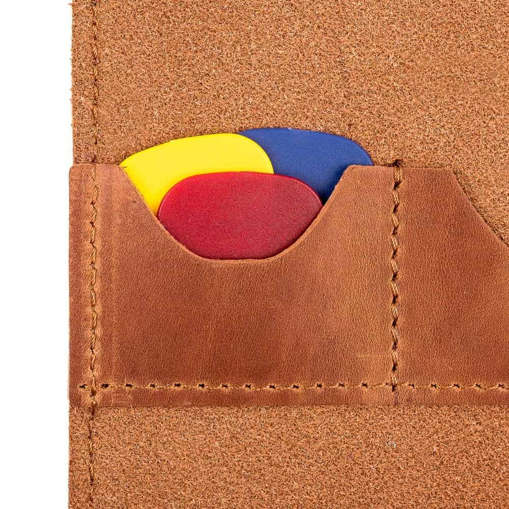 Guitar Pick Holder | 6 Slots | Crazy Horse Leather