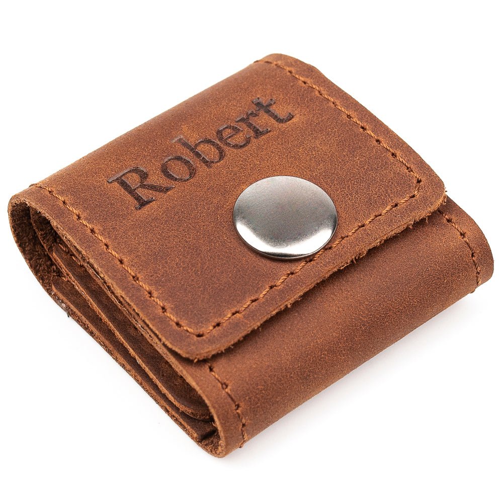 Guitar Pick Holder Crazy Horse Leather