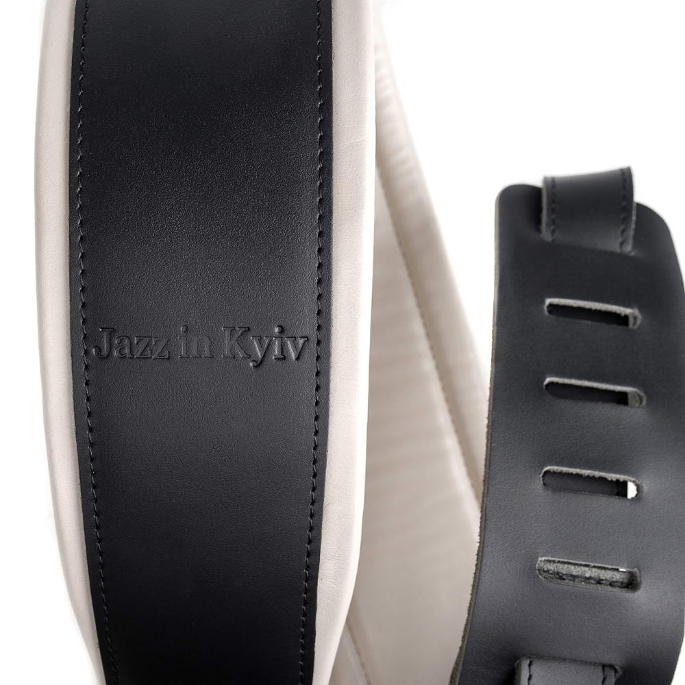 Padded Two-tone Guitar Strap | Genuine Leather